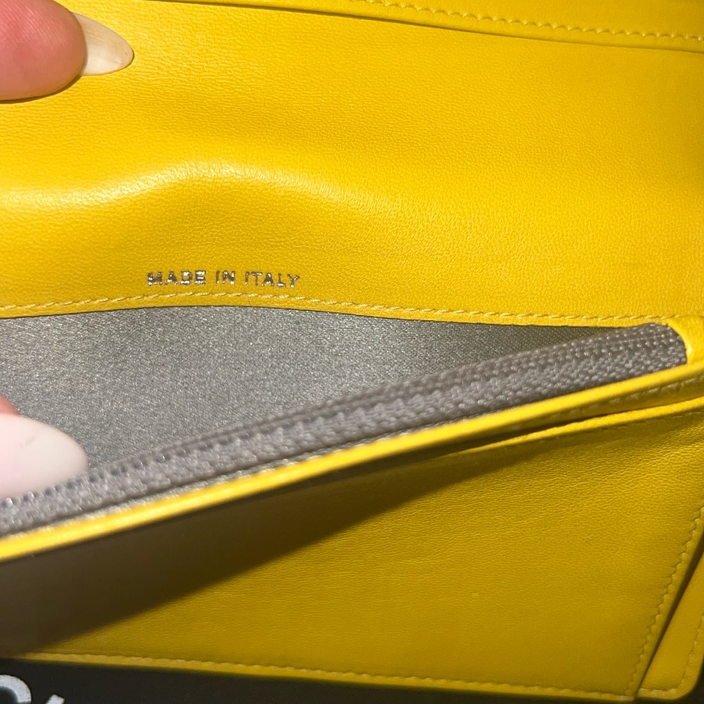 Preloved CHANEL CoCo Mark Long wallet - yellow calfskin leather with gunmetal - Picture 7 of 17